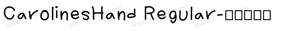 CarolinesHand Regular字体转换